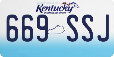 KY license plate 669SSJ