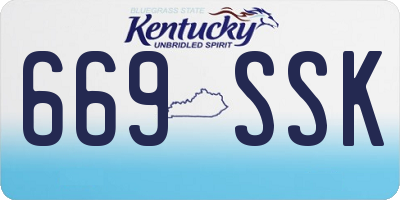 KY license plate 669SSK
