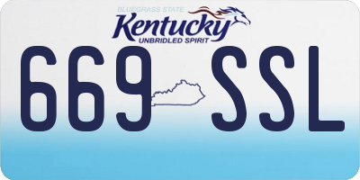 KY license plate 669SSL