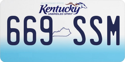 KY license plate 669SSM