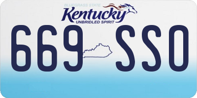 KY license plate 669SSO