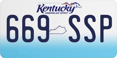KY license plate 669SSP