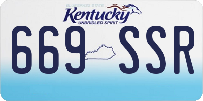 KY license plate 669SSR
