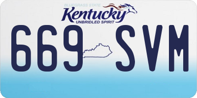 KY license plate 669SVM