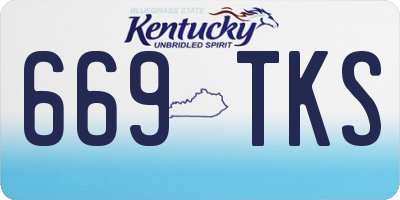 KY license plate 669TKS