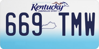 KY license plate 669TMW