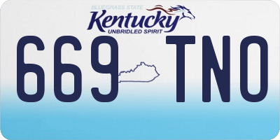KY license plate 669TNO