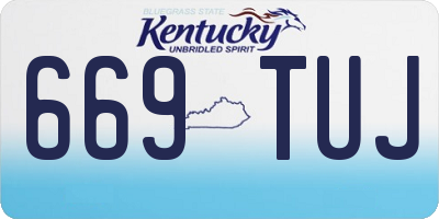 KY license plate 669TUJ
