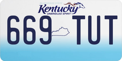 KY license plate 669TUT