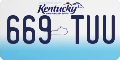 KY license plate 669TUU
