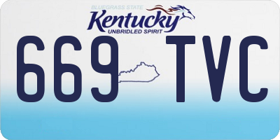 KY license plate 669TVC