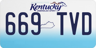 KY license plate 669TVD