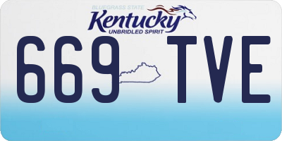 KY license plate 669TVE