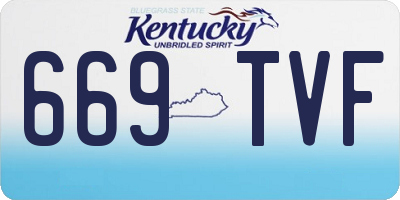 KY license plate 669TVF