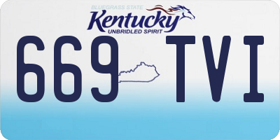 KY license plate 669TVI