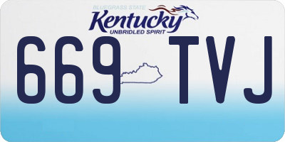 KY license plate 669TVJ