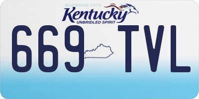 KY license plate 669TVL