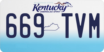 KY license plate 669TVM