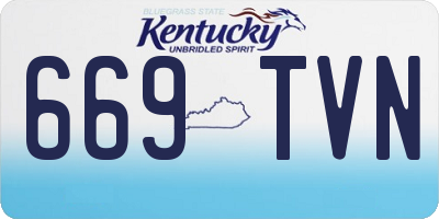 KY license plate 669TVN