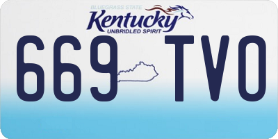 KY license plate 669TVO