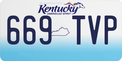 KY license plate 669TVP