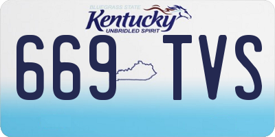 KY license plate 669TVS