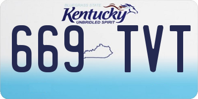 KY license plate 669TVT