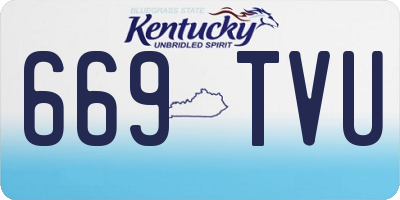 KY license plate 669TVU