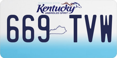 KY license plate 669TVW