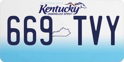 KY license plate 669TVY