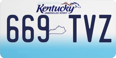 KY license plate 669TVZ