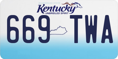 KY license plate 669TWA