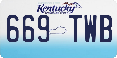 KY license plate 669TWB