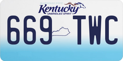 KY license plate 669TWC