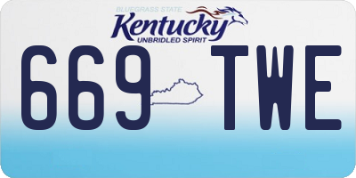 KY license plate 669TWE
