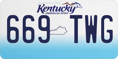 KY license plate 669TWG