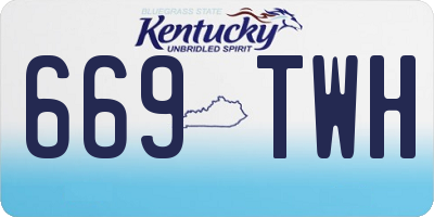 KY license plate 669TWH