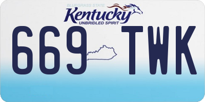 KY license plate 669TWK
