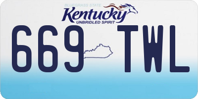 KY license plate 669TWL