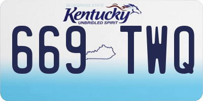 KY license plate 669TWQ
