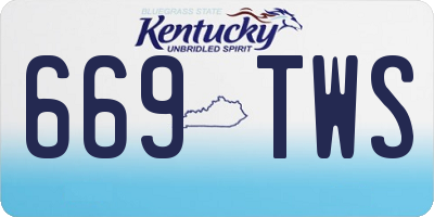 KY license plate 669TWS