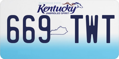 KY license plate 669TWT