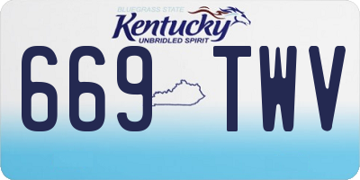 KY license plate 669TWV