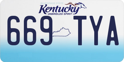 KY license plate 669TYA