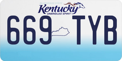 KY license plate 669TYB