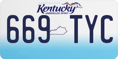 KY license plate 669TYC