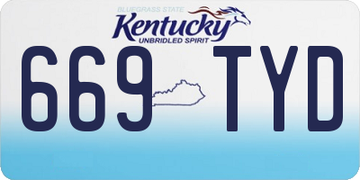 KY license plate 669TYD