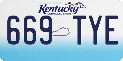 KY license plate 669TYE