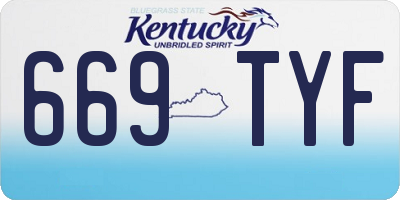 KY license plate 669TYF