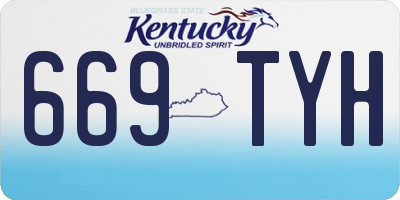 KY license plate 669TYH